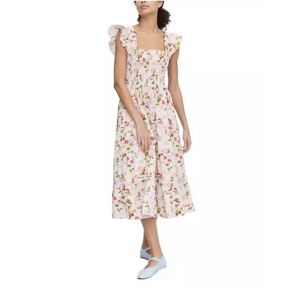 Hill House Home Pink Floral Midi Dress Size 4X XXXXL